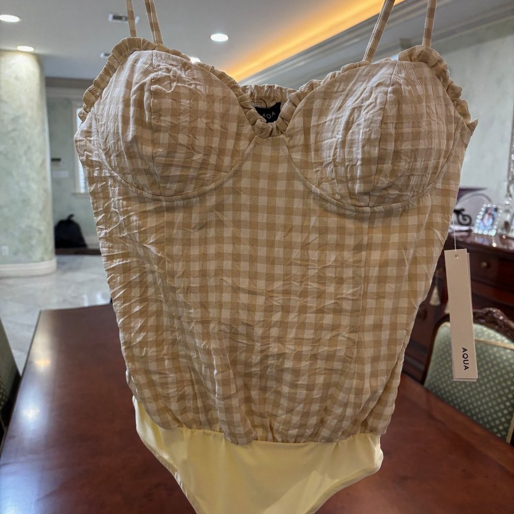 Aqua Sweetheart strapless Body suit